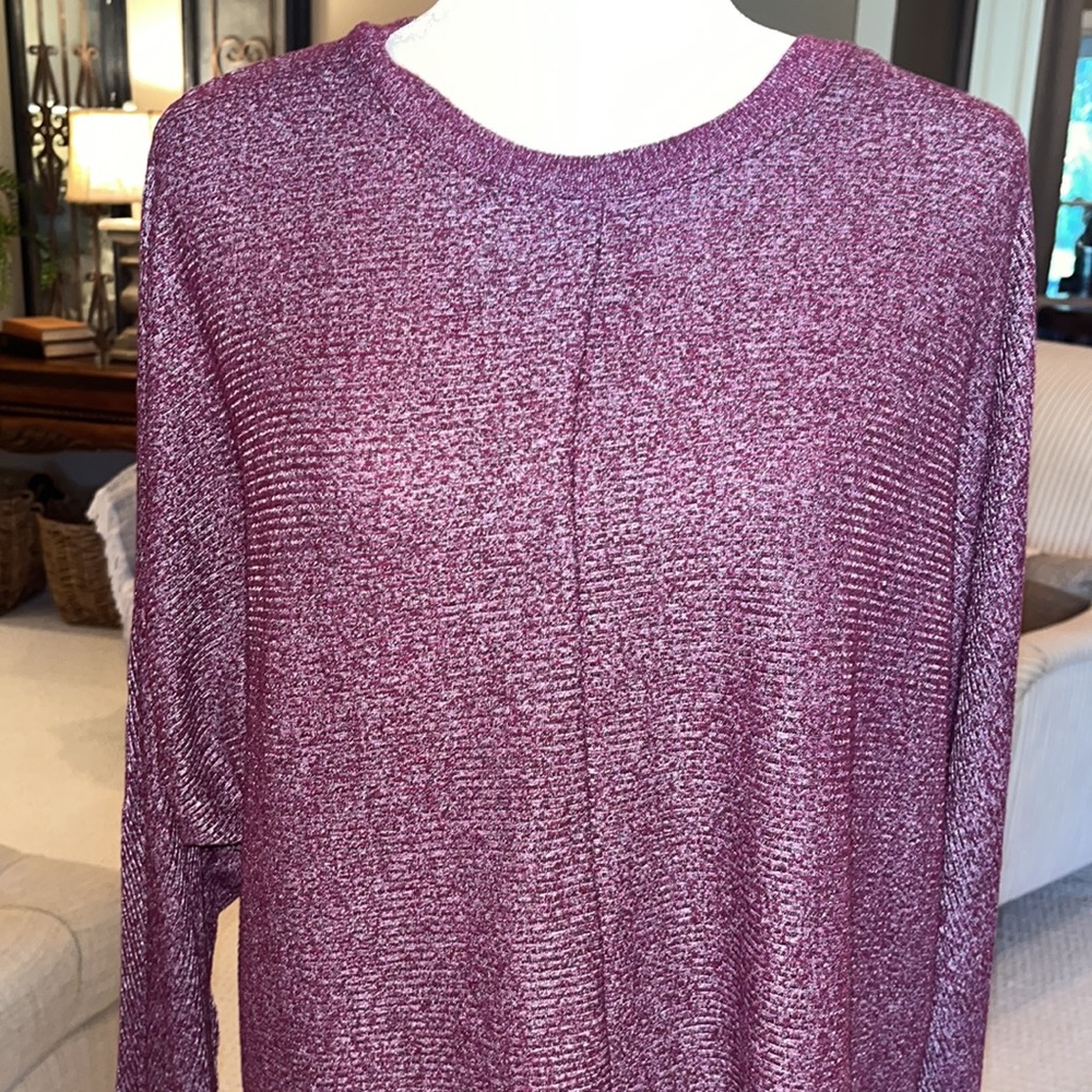 Time and Tru gorgeous purple crewneck sweater - Picture 2 of 11
